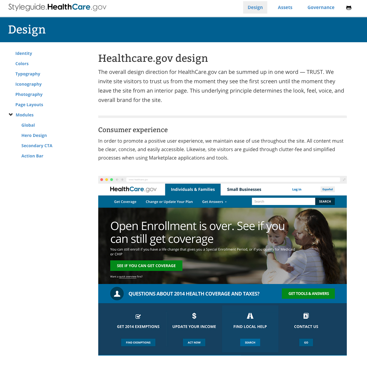 Screenshot of the NAVA redesign stylesheet